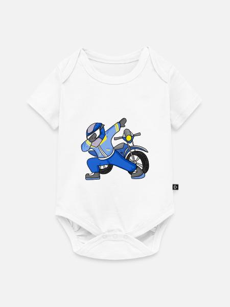 Motorrad Fahrer - Baby Premium Kurzarmbody - Weiß