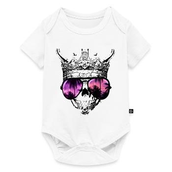 Hipster Skull King - Baby Premium short-sleeve bodysuit - white - Front