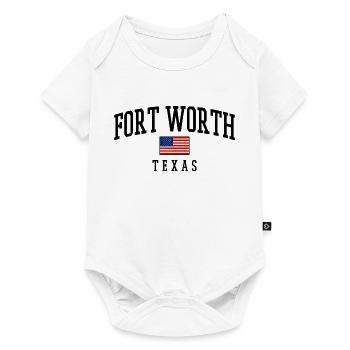 Fort Worth Texas USA Flag Motif - Baby Premium short-sleeve bodysuit - white - Front