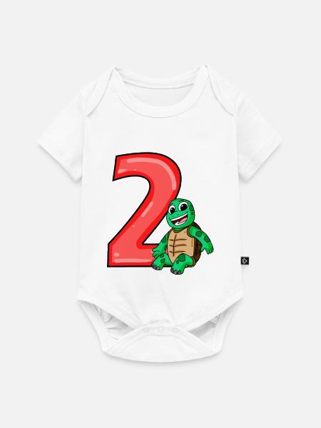 2 Jahre alt - 2 Geburtstag - Ich bin 2 - Baby Premium Kurzarmbody - Weiß