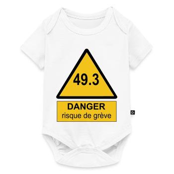 49.3 danger - Body à manches courtes Premium Bébé - blanc - Devant
