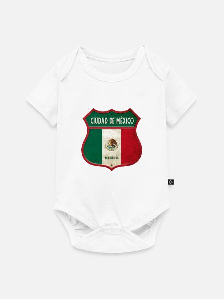 Mexiko Stadt Wappen Design - Baby Premium Kurzarmbody - Weiß