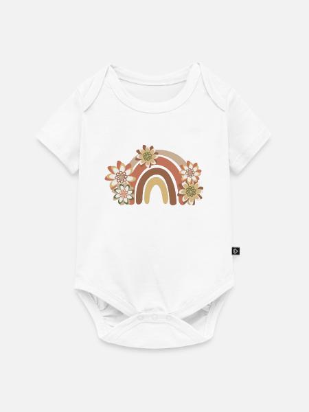 Regenbogen Boho, Bohême - Baby Premium Kurzarmbody - Weiß