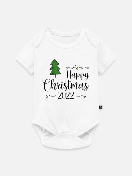 Happy Christmas 2022 - Baby Premium Kurzarmbody - Weiß
