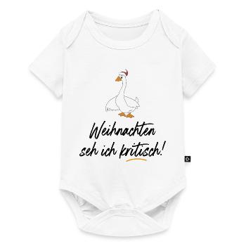 Lustige vegetarische Sprüche zu Weihnachten - Baby Premium Kurzarmbody - Weiß - Vorne
