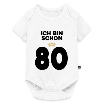 80 Geburtstag - 80 Jahre - Baby Premium Kurzarmbody - Weiß - Vorne