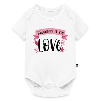 Bouldern Klettern Boulderin Berge Geschenk - Baby Premium Kurzarmbody - Weiß - Vorne