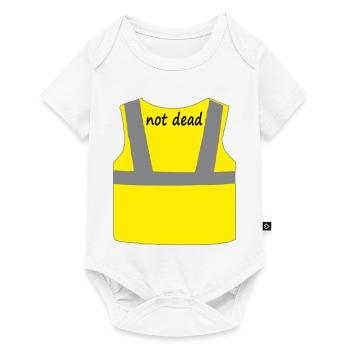 Gelbe Weste - Baby Premium Kurzarmbody - Weiß - Vorne