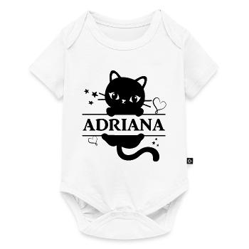 cat t-shirt Adriana t-shirt gift idea - Baby Premium short-sleeve bodysuit - white - Front