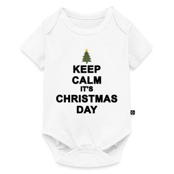 keep calm christmas - Body à manches courtes Premium Bébé - blanc - Devant