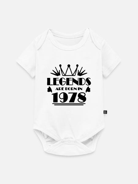 1978 - Jahrgang 1978 - Baby Premium Kurzarmbody - Weiß