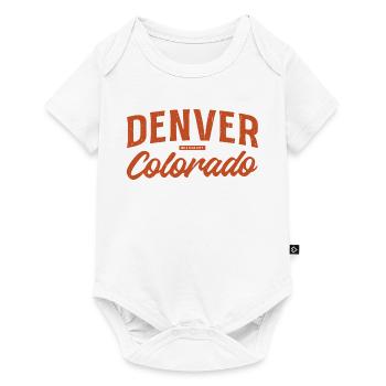 Denver Colorado Retro Script Logo - Baby Premium short-sleeve bodysuit - white - Front