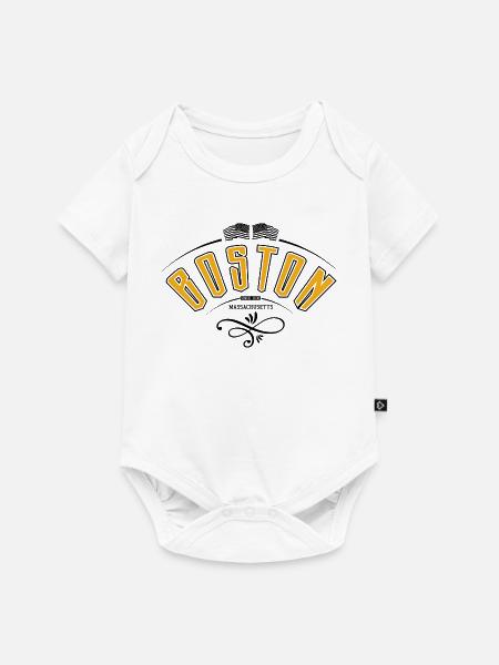 Boston Massachusetts - Baby Premium Kurzarmbody - Weiß