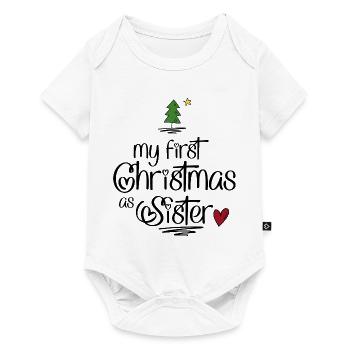My first Christmas as Sister - Baby Premium Kurzarmbody - Weiß - Vorne