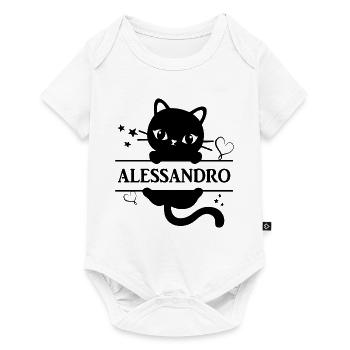 t-shirt Alessandro t shirt cat gift idea cat cat - Baby Premium short-sleeve bodysuit - white - Front
