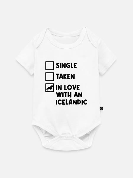 Pferdeliebe Haflinger Islandpferde Statement - Baby Premium Kurzarmbody - Weiß