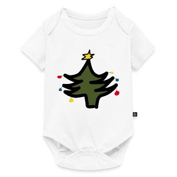 T-shirt de Noël abstrait, motif de Noël - Body à manches courtes Premium Bébé - blanc - Devant