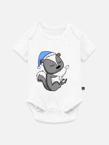 Stinktier - Baby Premium Kurzarmbody - Weiß