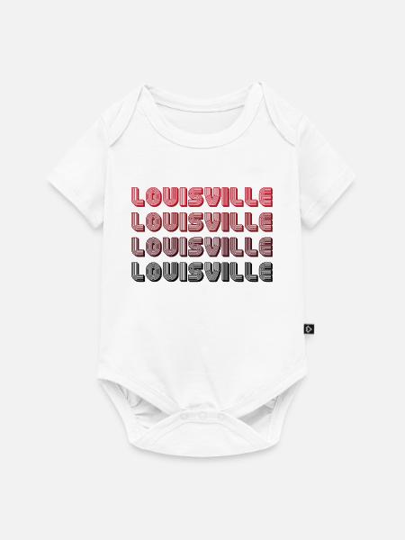 Louisville Gradient Typografie - Baby Premium Kurzarmbody - Weiß
