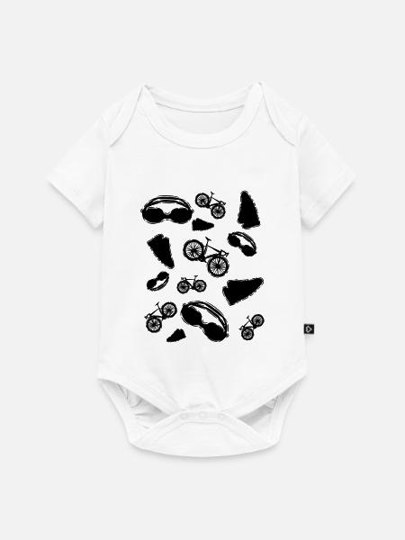 Triathlon Symbole - Baby Premium Kurzarmbody - Weiß
