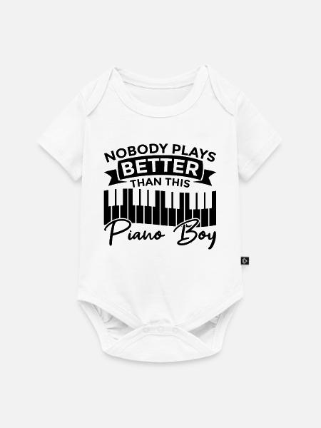 Klavierjunge - Baby Premium Kurzarmbody - Weiß