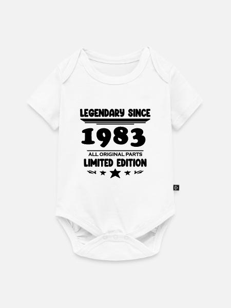 1983 - Baby Premium Kurzarmbody - Weiß
