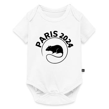 mascot, rat, Paris - Baby Premium short-sleeve bodysuit - white - Front
