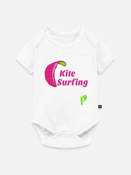 Kitesurfen - Baby Premium Kurzarmbody - Weiß