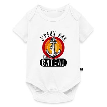 J'peux pas j'ai bateau - rétro - Body à manches courtes Premium Bébé - blanc - Devant