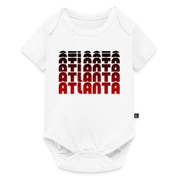 Atlanta Neon Typo Raster - Baby Premium Kurzarmbody - Weiß - Vorne