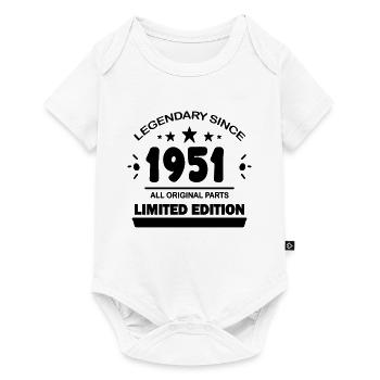 1951 - Born 1951 - Year of construction 1951 - Baby Premium short-sleeve bodysuit - white - Front
