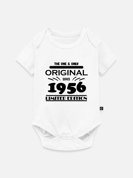 1956 - Baujahr 1956 - Jahrgang 1956 - Baby Premium Kurzarmbody - Weiß