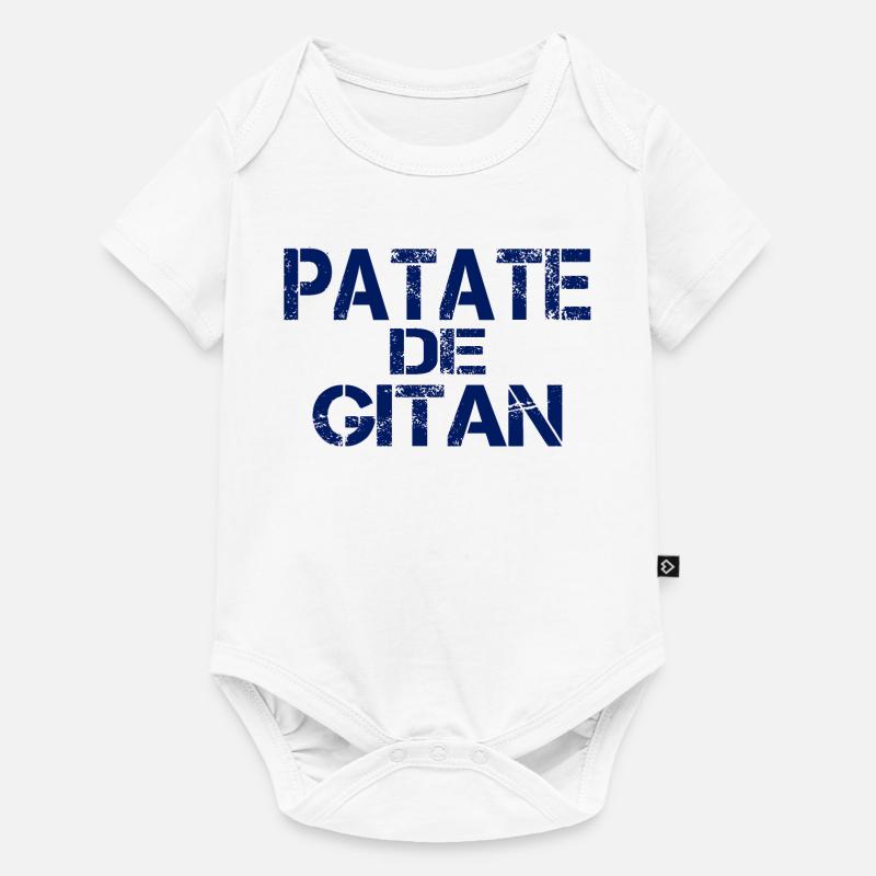 Patate GITAN bleu - Body à manches courtes Premium Bébé - blanc