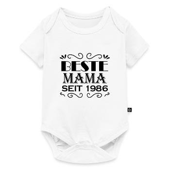 Beste Mama seit 1986 - Baby Premium Kurzarmbody - Weiß - Vorne