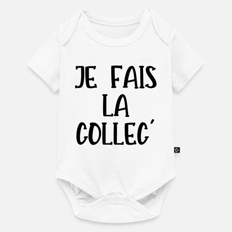 je fais la collec - Body à manches courtes Premium Bébé - blanc