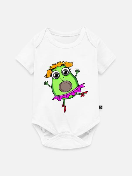 Avocado Tanz Tanzen - Baby Premium Kurzarmbody - Weiß