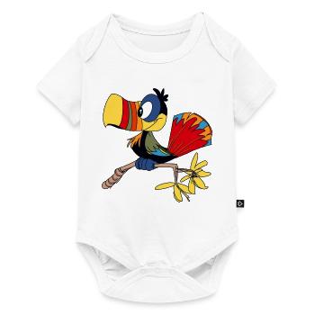 Papagei - Baby Premium Kurzarmbody - Weiß - Vorne