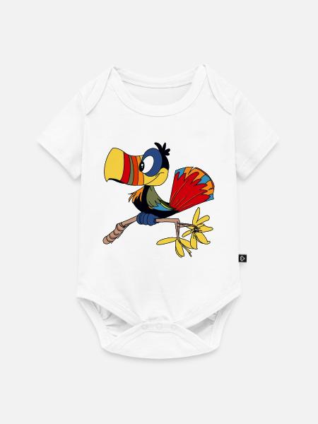 Papagei - Baby Premium Kurzarmbody - Weiß