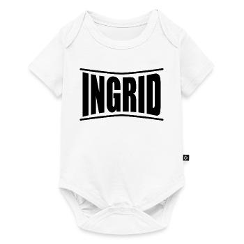 T-Shirt Ingrid T-Shirt Geschenkidee - Baby Premium Kurzarmbody - Weiß - Vorne