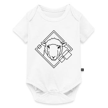 Moutons en forme géométrique - Conception d’art au trait - Body à manches courtes Premium Bébé - blanc - Devant