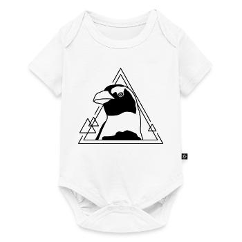 Pingouin en design géométrique - Body à manches courtes Premium Bébé - blanc - Devant