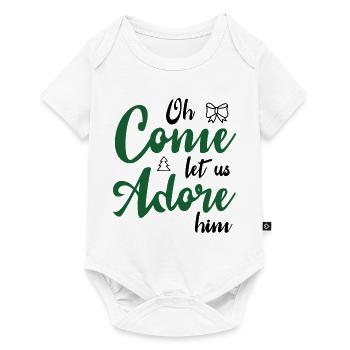 Oh komm, lass uns ihn anbeten - Baby Premium Kurzarmbody - Weiß - Vorne