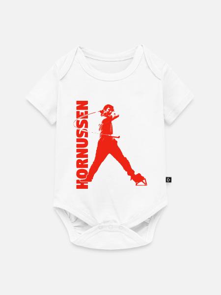 Hornussen - Baby Premium Kurzarmbody - Weiß
