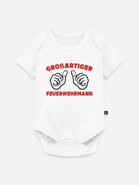 Feuerwehrmann Statement Feuerwehr Lebensretter - Baby Premium Kurzarmbody - Weiß