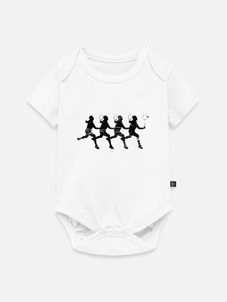 Badmintonspieler - Baby Premium Kurzarmbody - Weiß