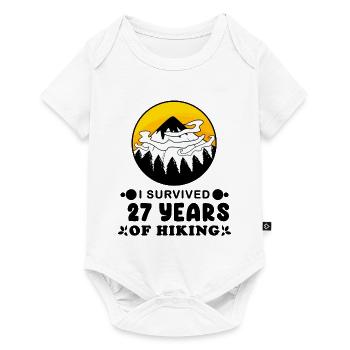27. Geburtstag Wanderer 27 Jahre alt Gipfel Berge - Baby Premium Kurzarmbody - Weiß - Vorne
