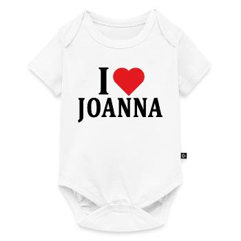 t-shirt J’aime Joanna idée cadeau t-shirt - Body à manches courtes Premium Bébé - blanc - Devant
