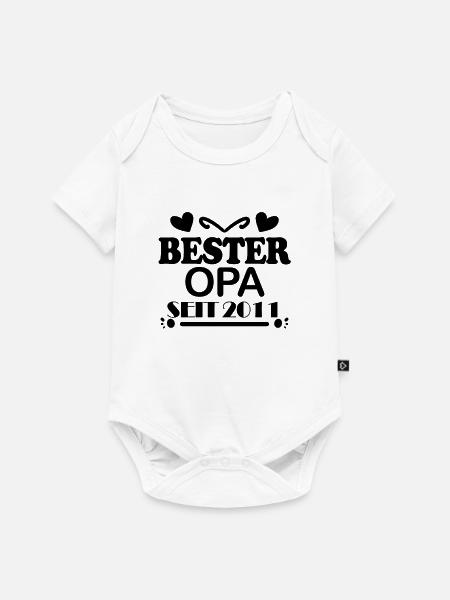 Bester Opa seit 2011 - Baby Premium Kurzarmbody - Weiß