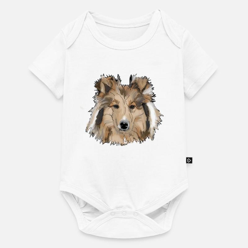 Collie - Baby Premium Kurzarmbody - Weiß