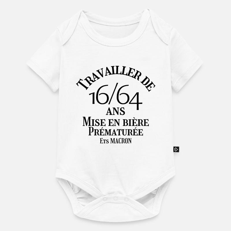 retraite, réforme des retraites - Body à manches courtes Premium Bébé - blanc